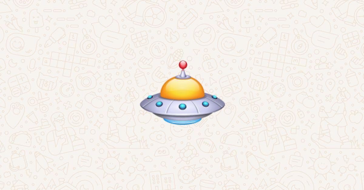 El ovni es uno de los emojis usados con varios significados en WhatsApp