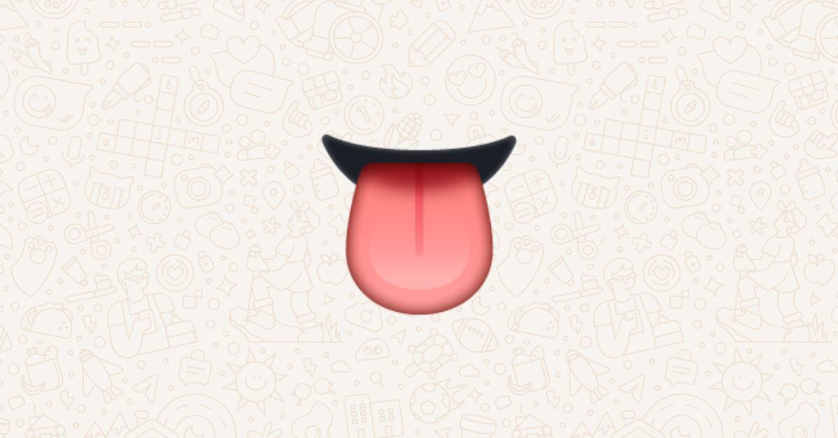 Una imagen del emoji de la lengüita en WhatsApp